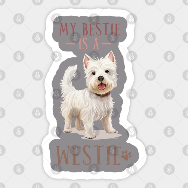 Westie Sticker by Iuliana